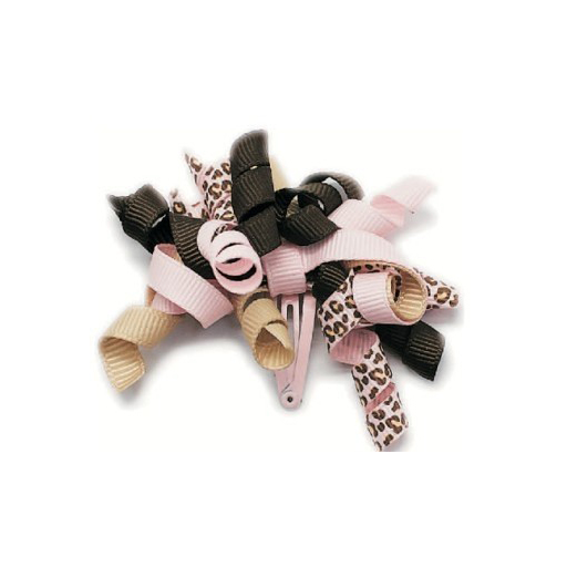 NeedyBee Printed Korker Bow ribbons on a Snap Clip (Model: NHA145PB)